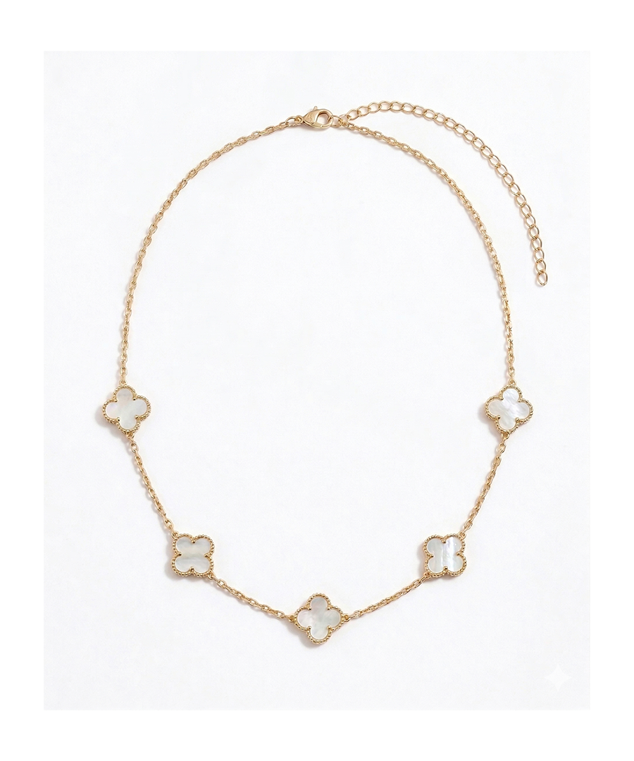 Clover Motif Station Necklaces