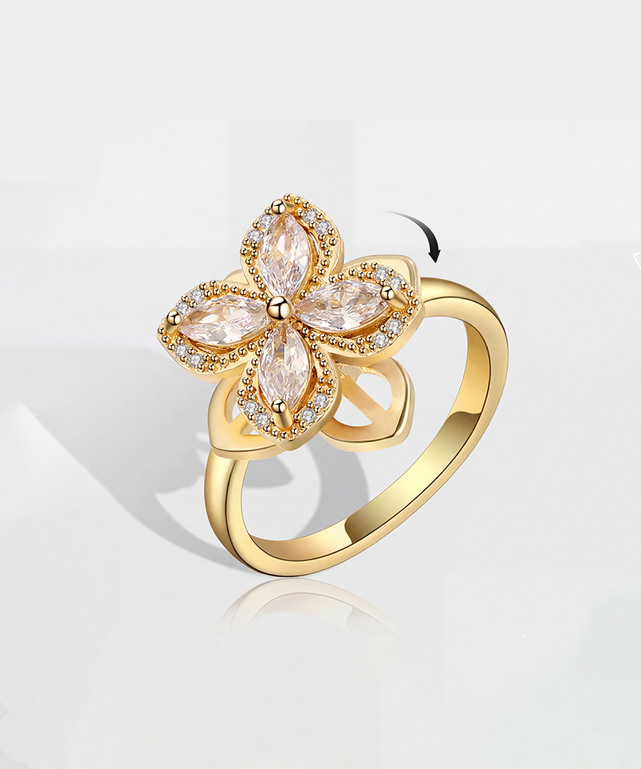 Fidget Clover Ring