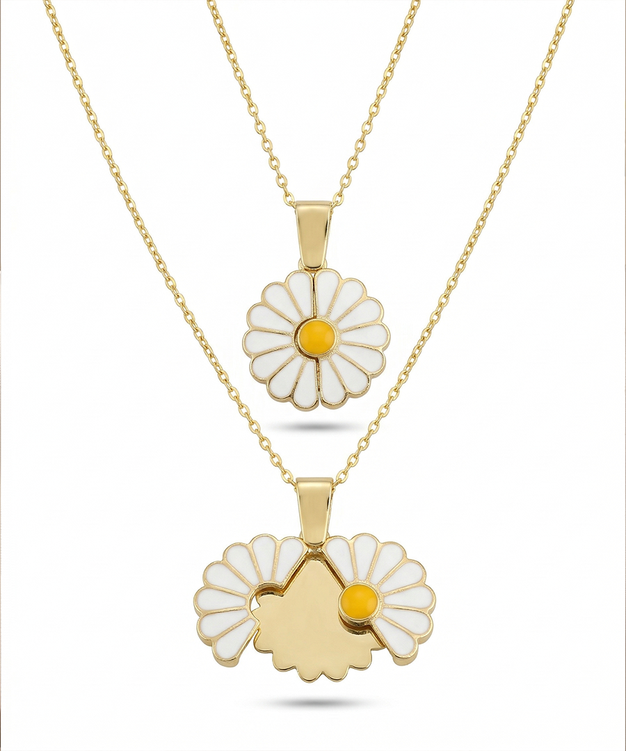 Daisy Locket Pendant Necklace
