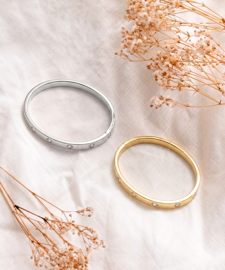 Zircon Bangle Bracelet