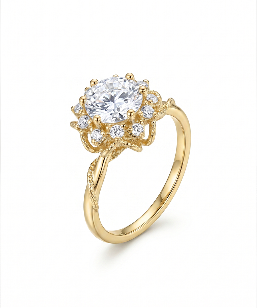 GOLD CLUSTER RING