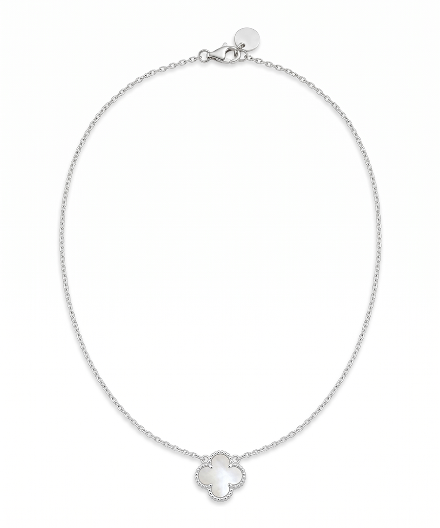 FOUR LEAF CLOVER SILVER NECKLACE