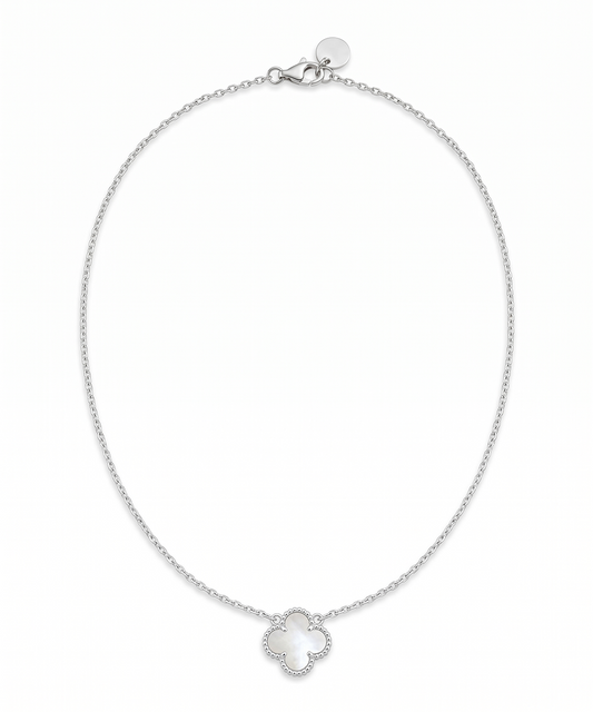FOUR LEAF CLOVER SILVER NECKLACE