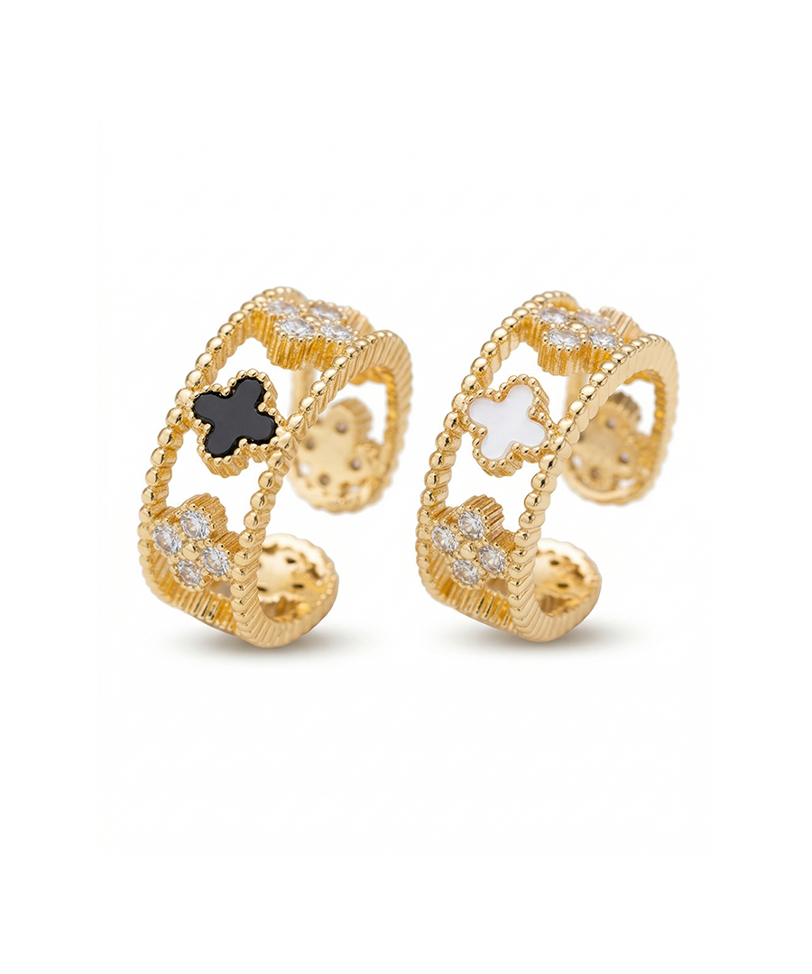 Clover Style Beaded Open Band