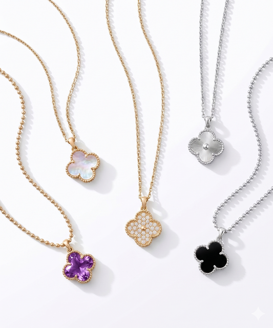 Clover gold-plated necklaces