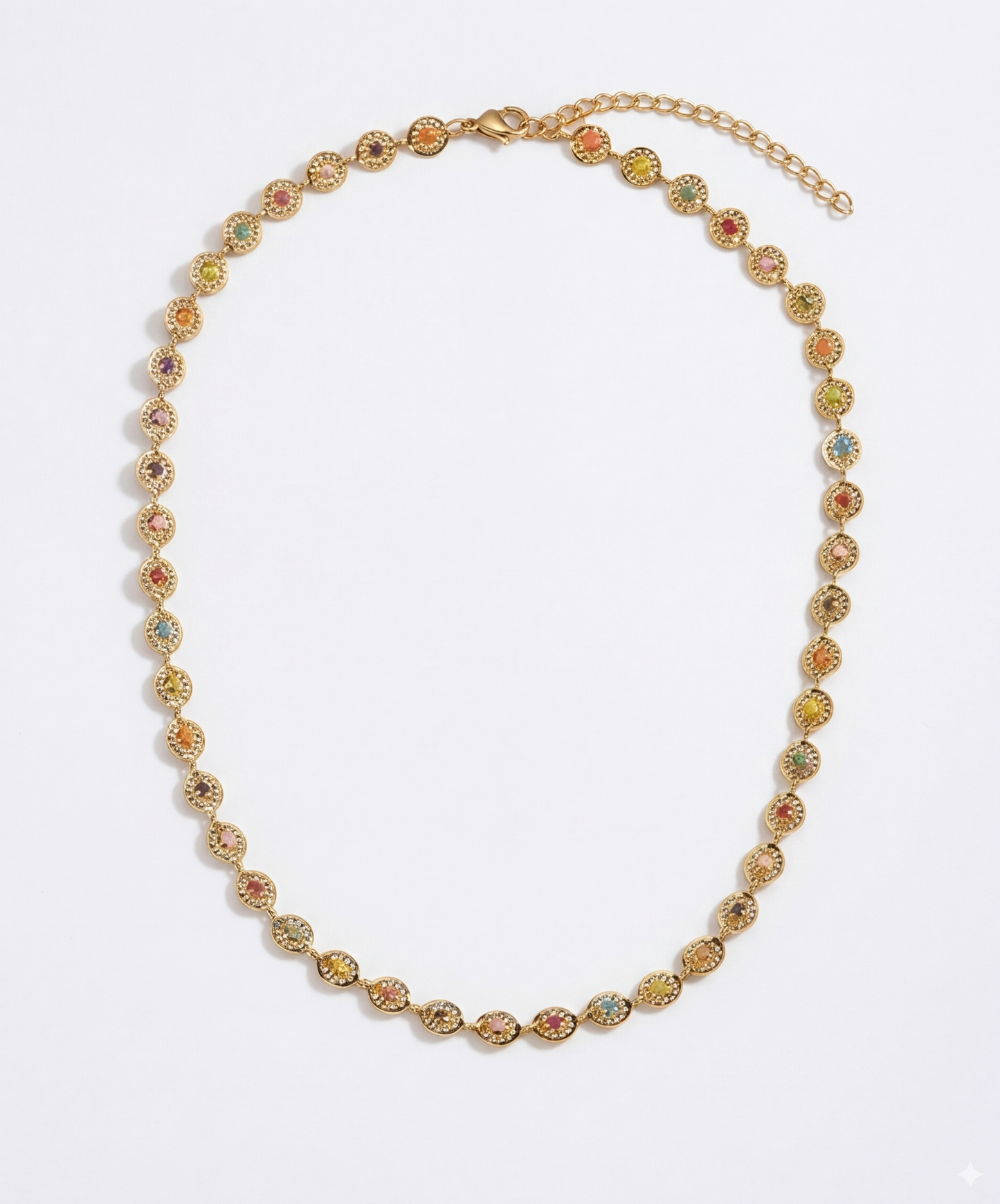 Multicolor Flower Chain Necklace