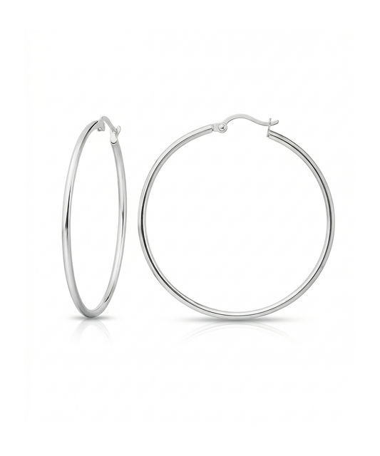 Hoop Earrings in Silver Tone