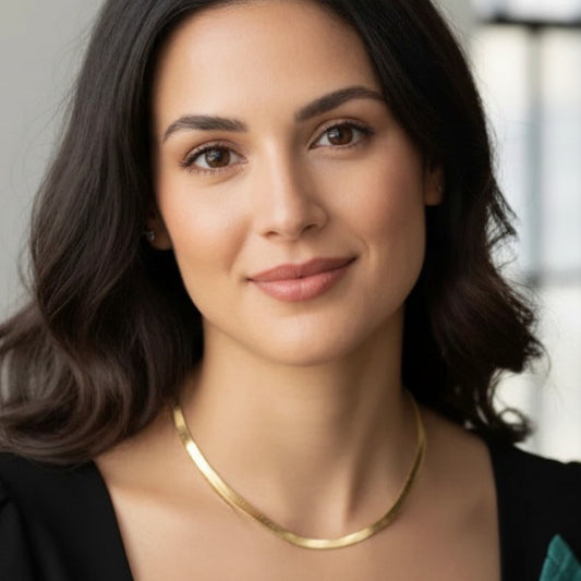 Herringbone 18kGold Plated Necklace