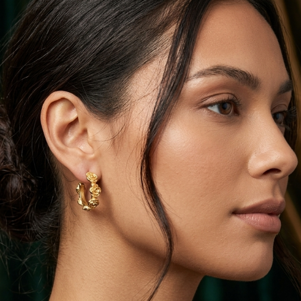 Flowers in Bloom Hoop Earrings