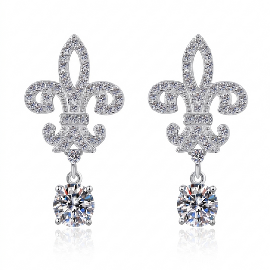 Fleur De Lis Stud Earrings