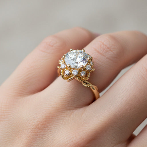 GOLD CLUSTER RING
