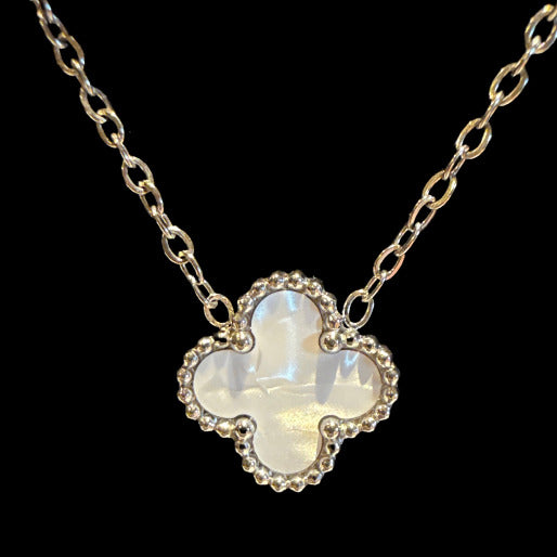 FOUR LEAF CLOVER SILVER NECKLACE