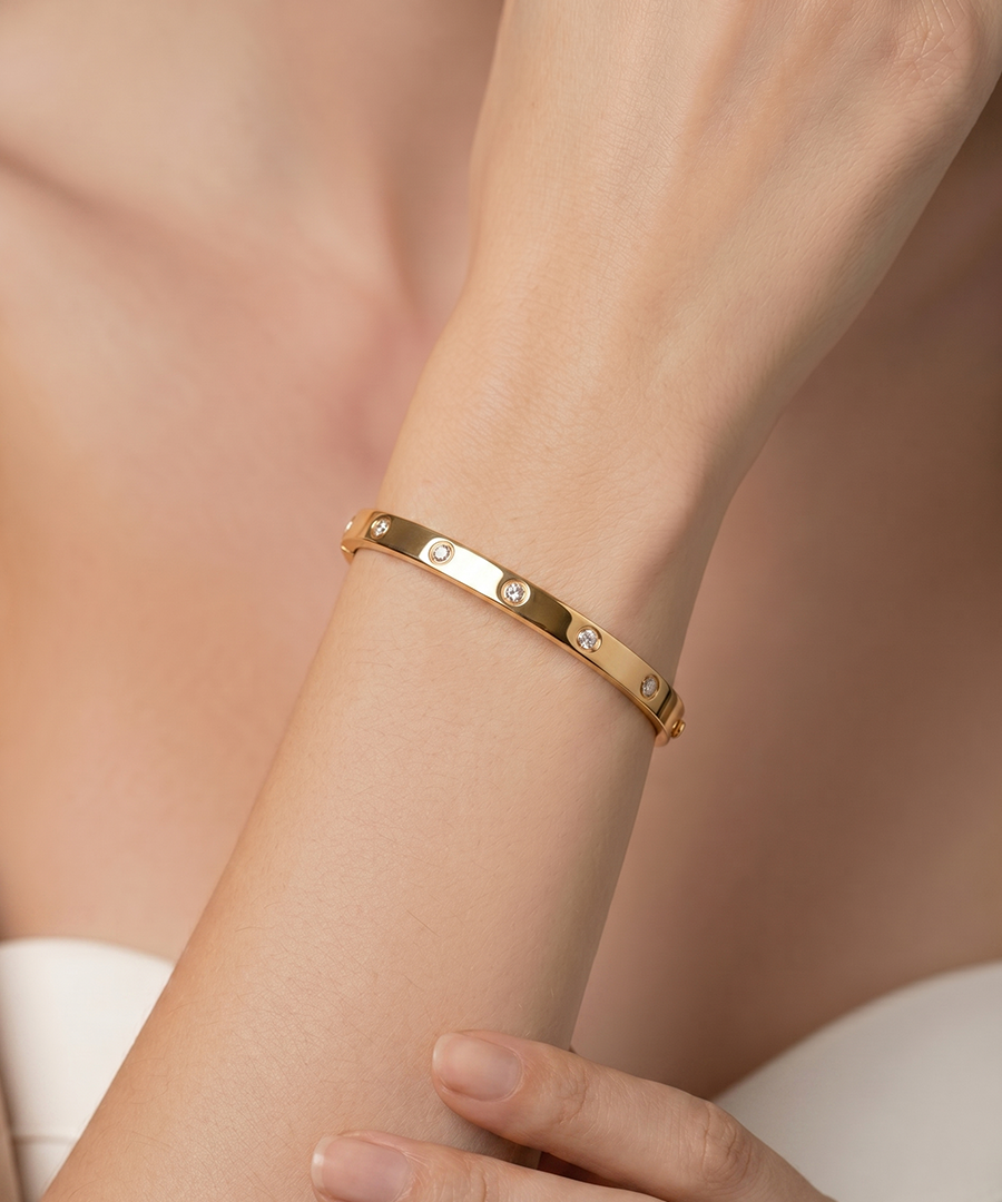 Zircon Bangle Bracelet