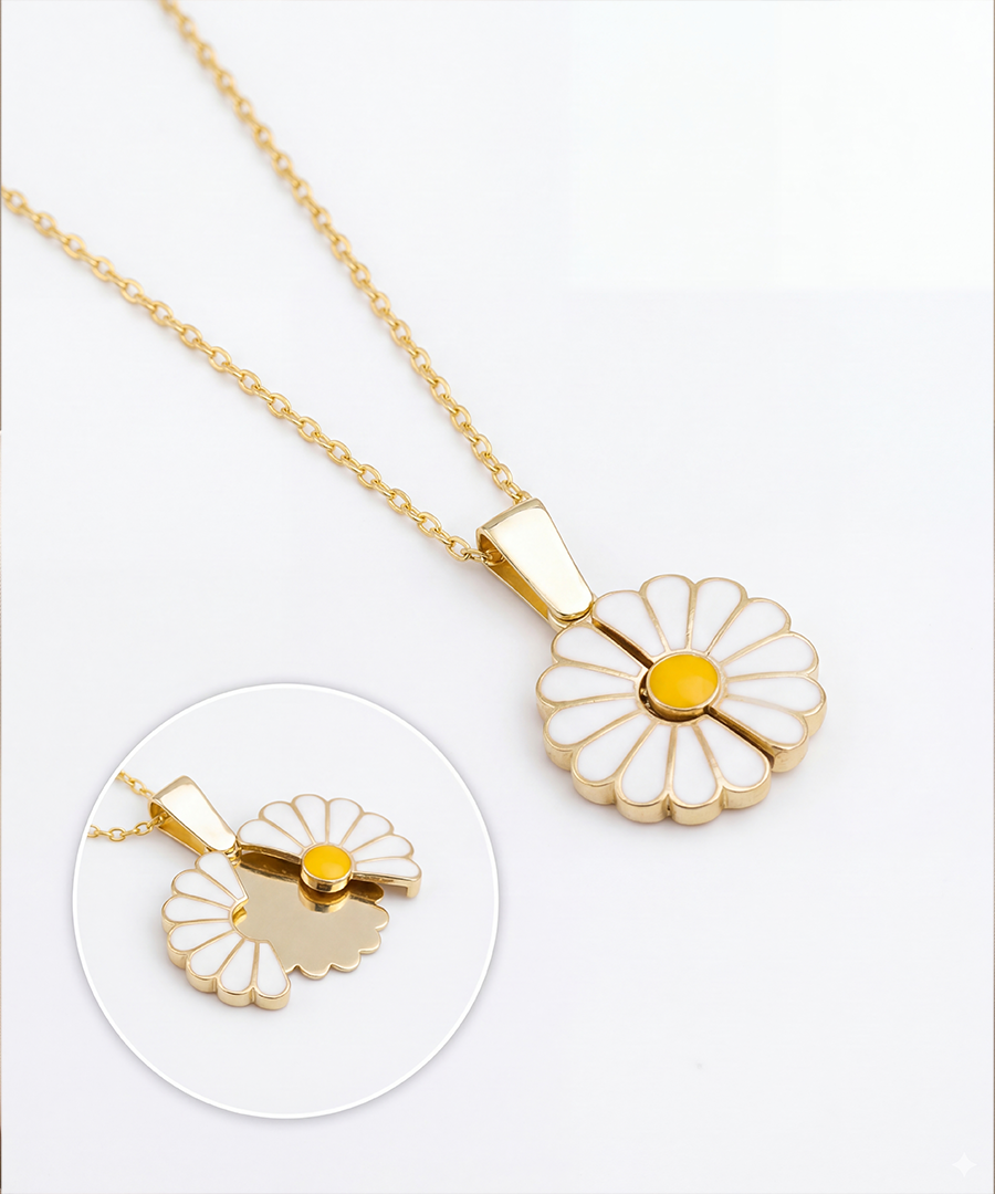 Daisy Locket Pendant Necklace