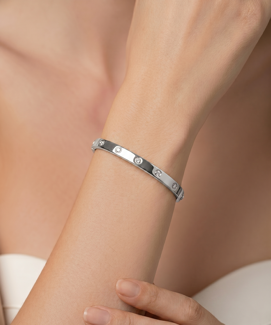 Zircon Bangle Bracelet