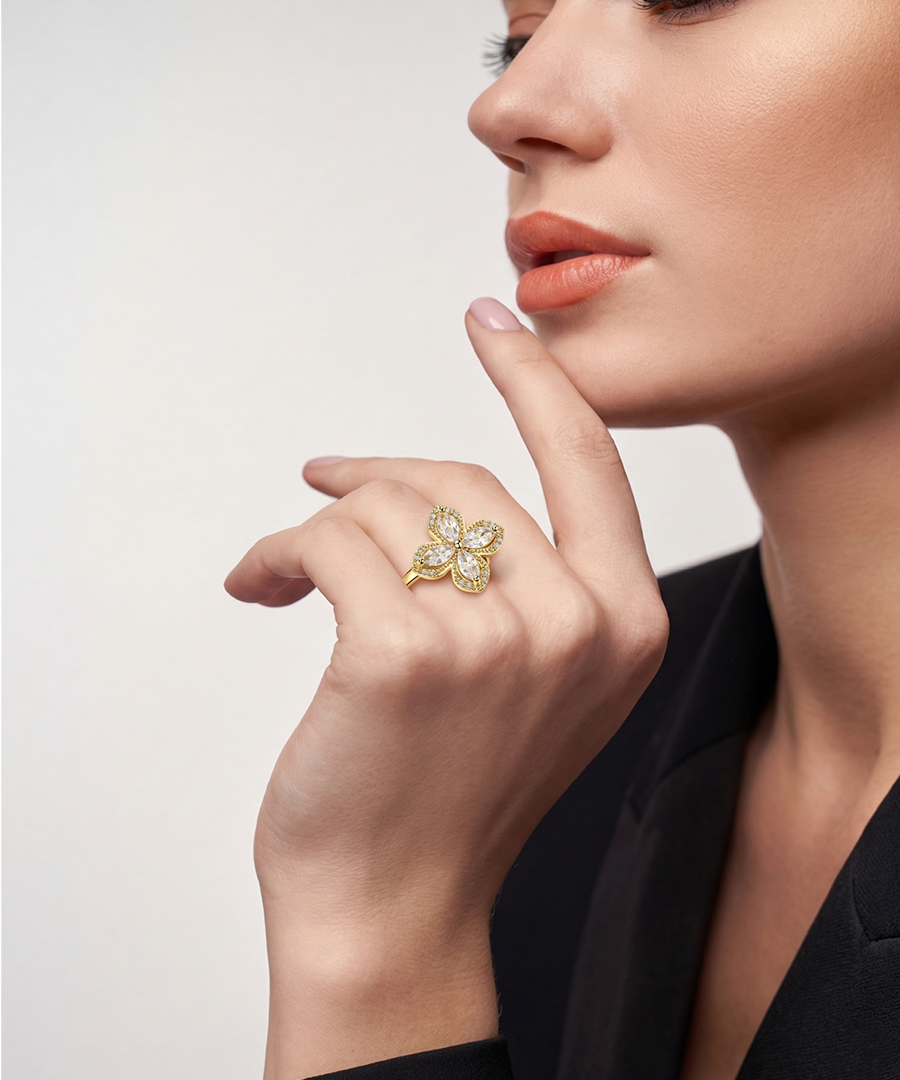 Fidget Clover Ring