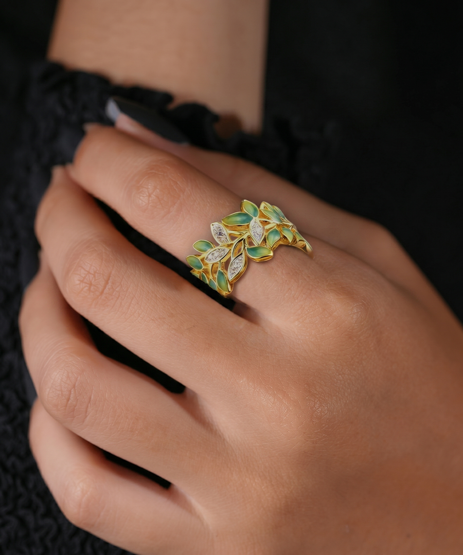 GOLD LEAF RING