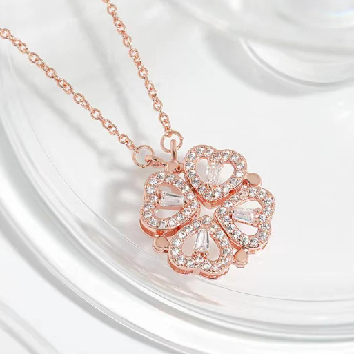 This one is finished in rose gold. Each heart segment is to be intricately outlines with small, sparkling stones, adding a touch of brilliance to the design.