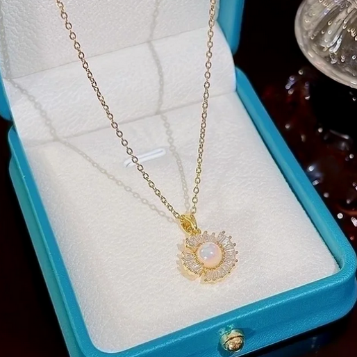 This necklace is designed with anti-tarnish and waterproof properties, made from Stainless Steel with 18K gold plating, and is also nickel free and hypoallergenic, making it suitable for sensitive skin.