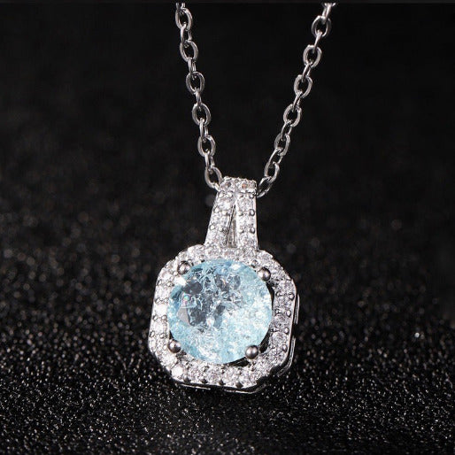 COLORFUL GEMSTONE HALO PENDANT