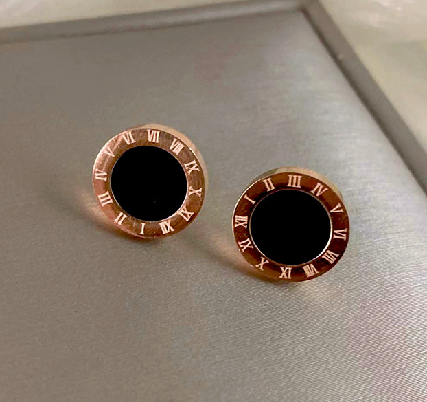 Fashion Roman Numeral Stud Earrings