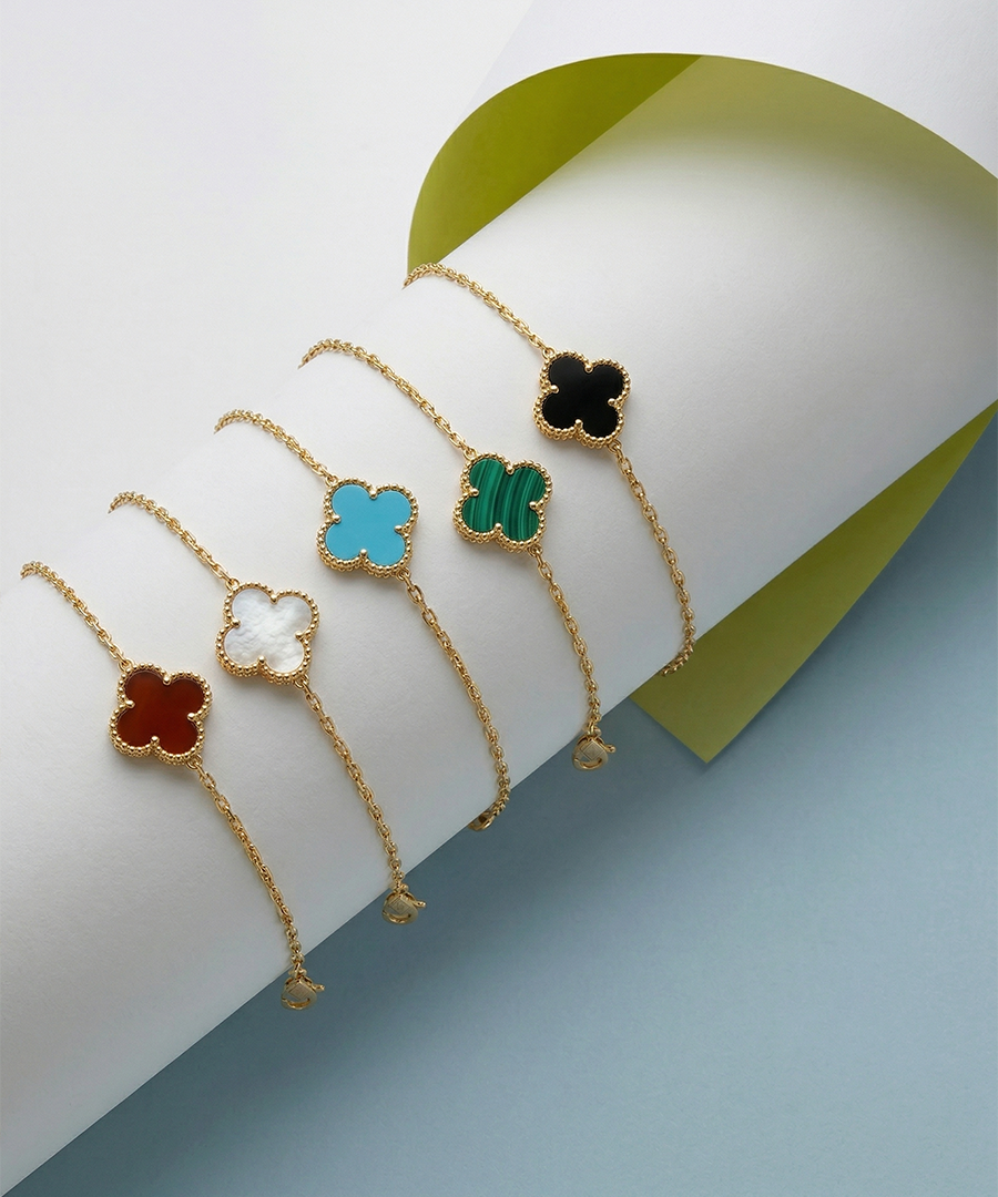 Gold Plated Clover Bracelet