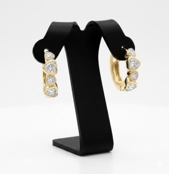 Sterling Silver CZ Huggie Hoop Earrings