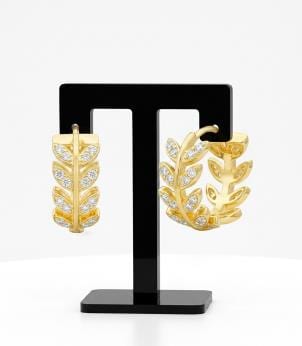 Sterling Silver CZ Huggie Hoop Earrings