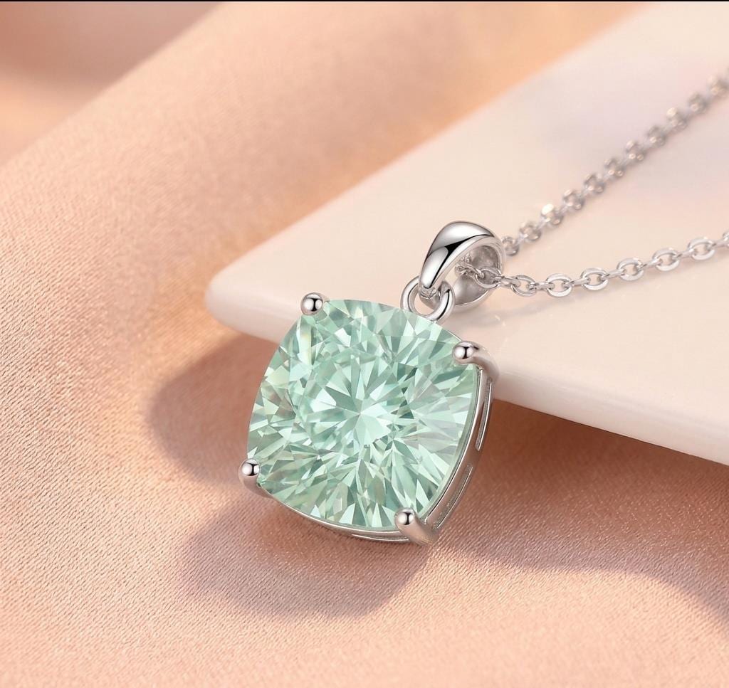 Moissanite Cushion Cut Pendant Necklace