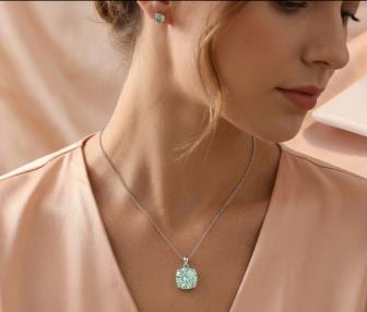 Moissanite Cushion Cut Pendant Necklace