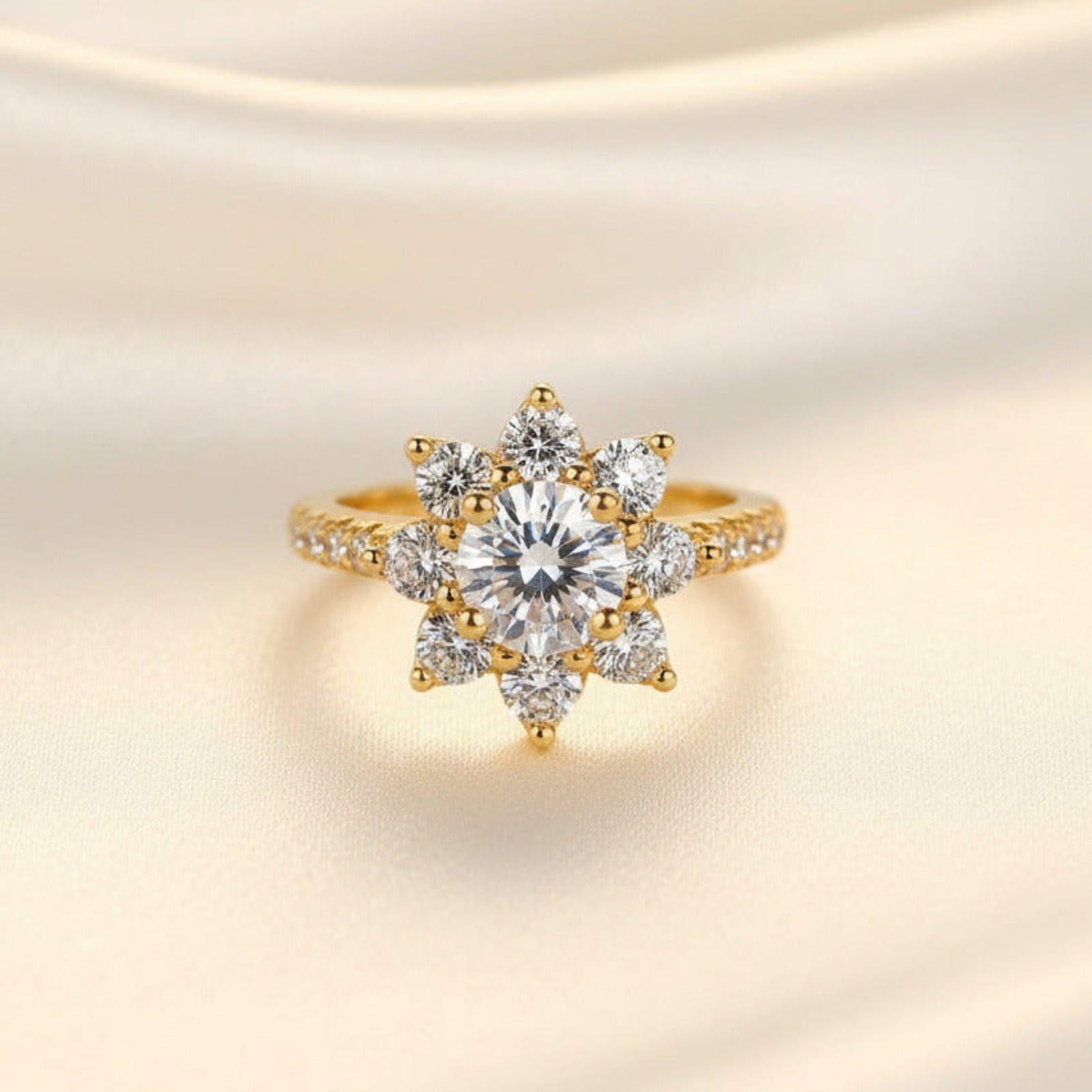 Flower Engagement Ring