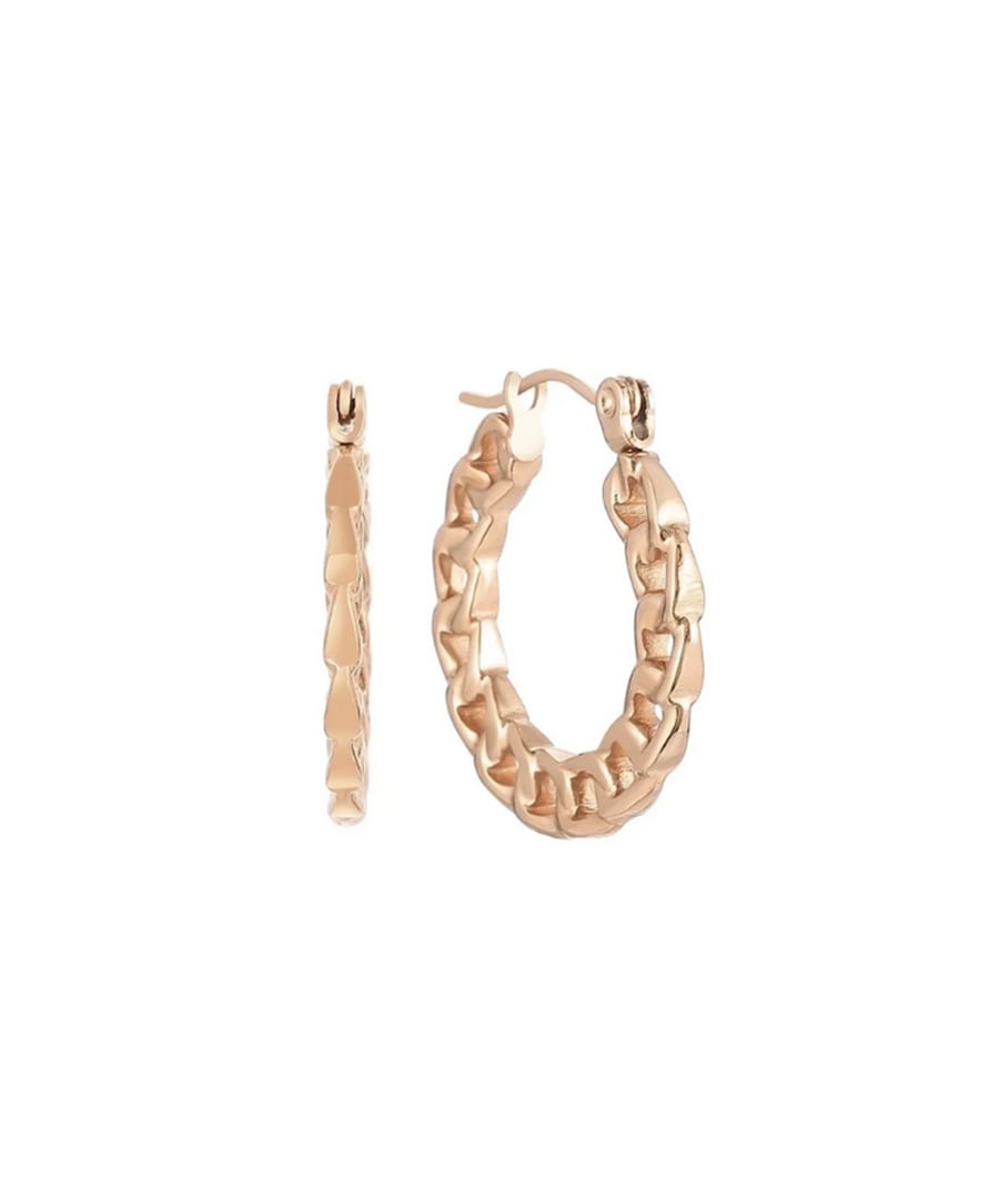 Gold Chain Hoop Earrings