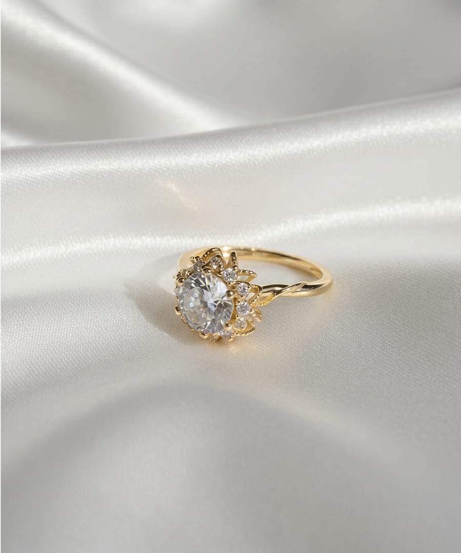 Gold Cluster Ring