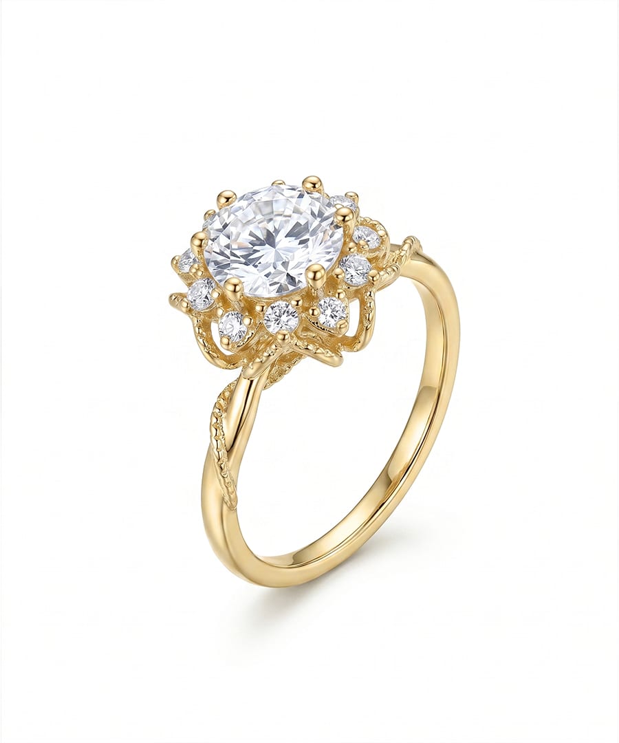 Gold Cluster Ring