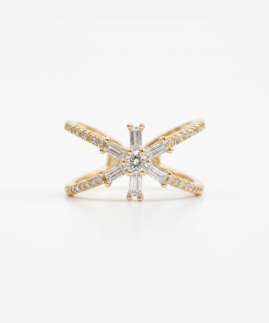 Gold XO Ring