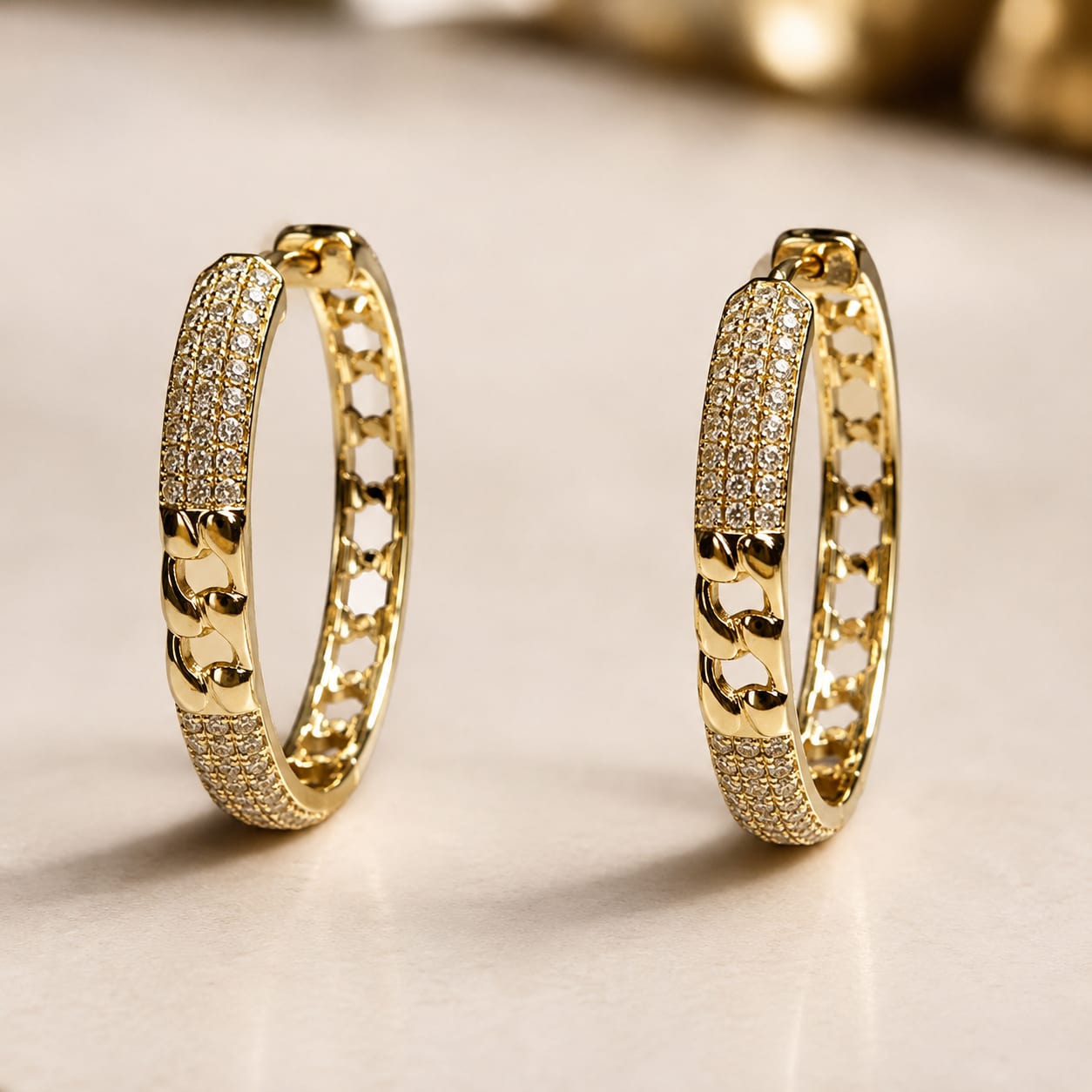 18K Gold Filled Hoop Earrings