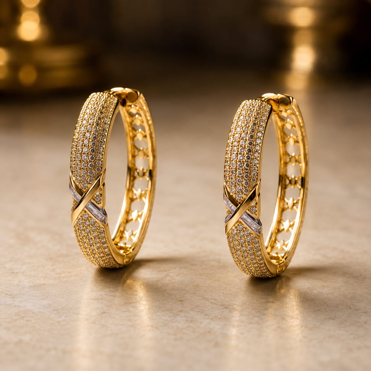 18K Gold Filled Hoop Earrings