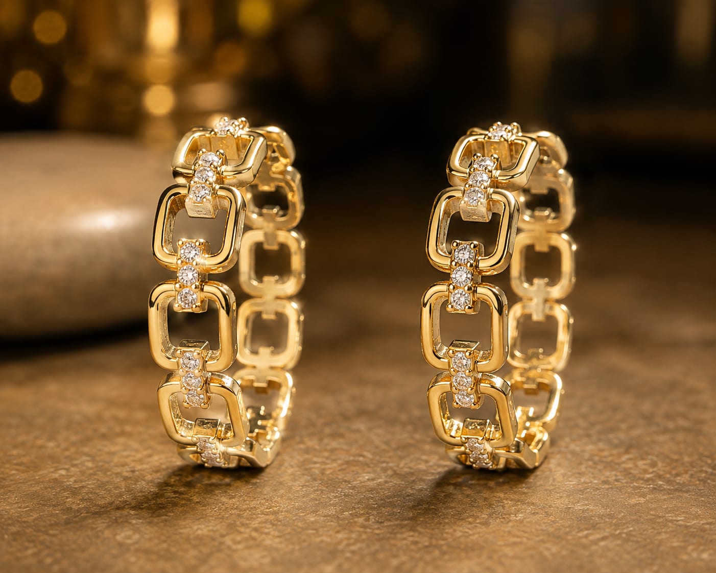 18K Gold Filled Hoop Earrings