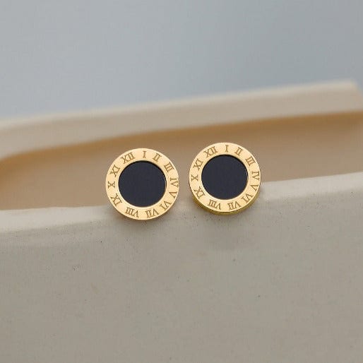 Fashion Roman Numeral Stud Earrings