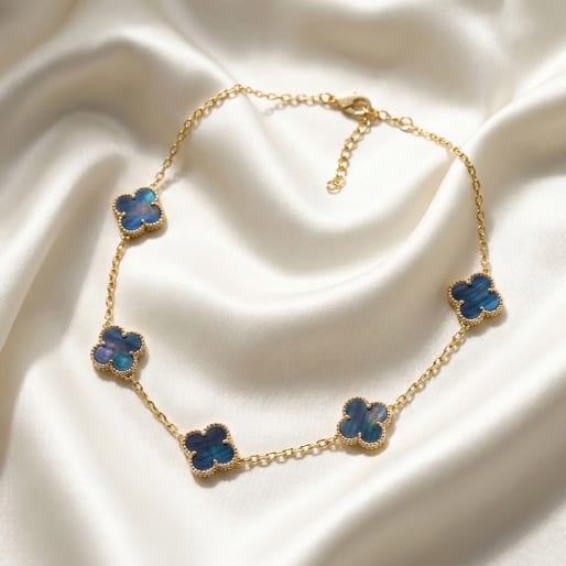 Clover Motif Station Necklaces