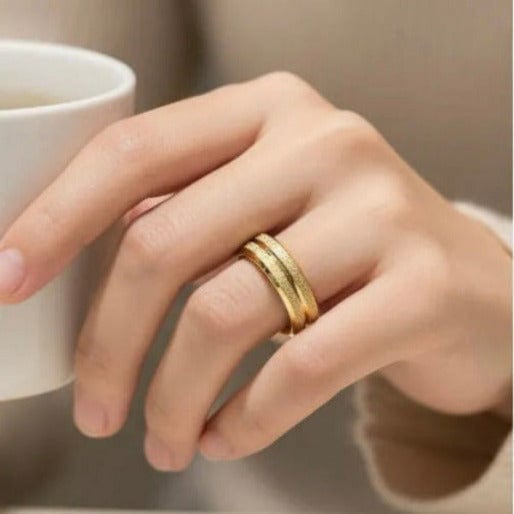 Textured Band with Polished Edges