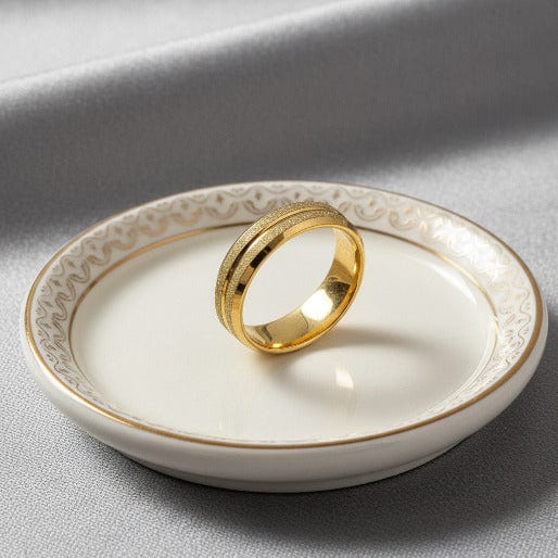 Textured Band with Polished Edges