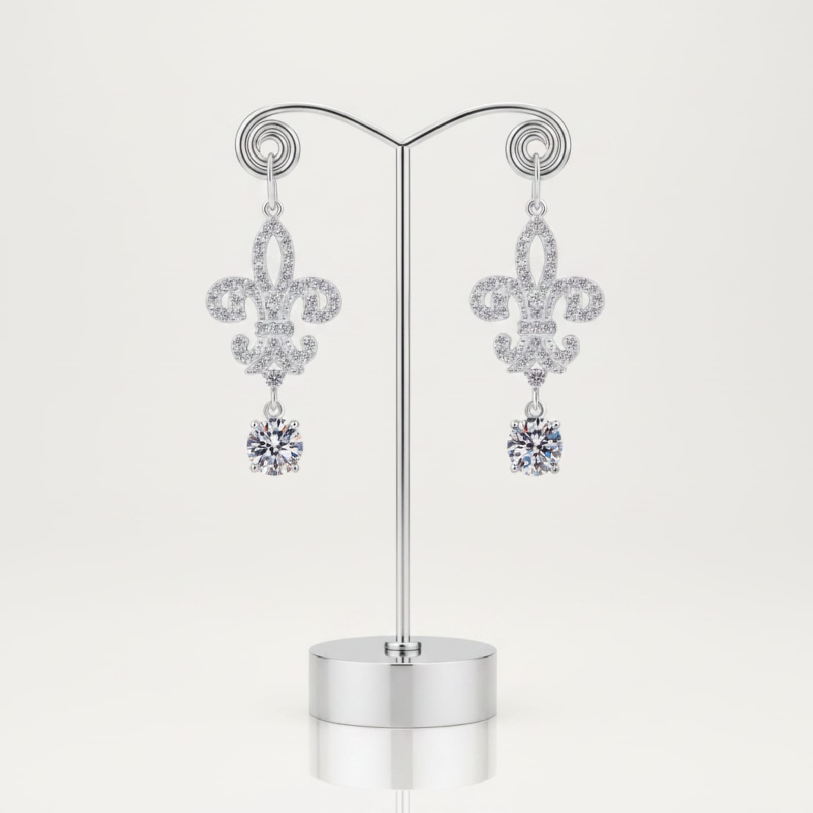 Fleur De Lis Stud Earrings