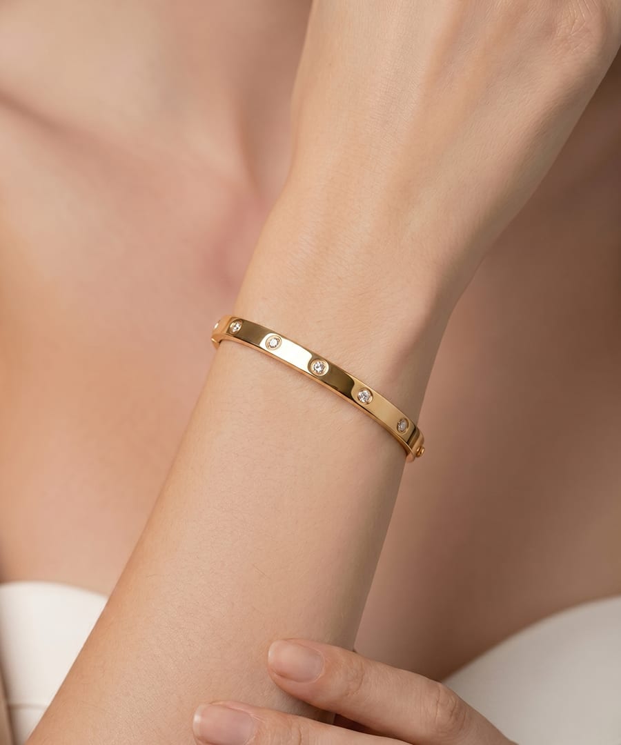 Zircon Bangle Bracelet