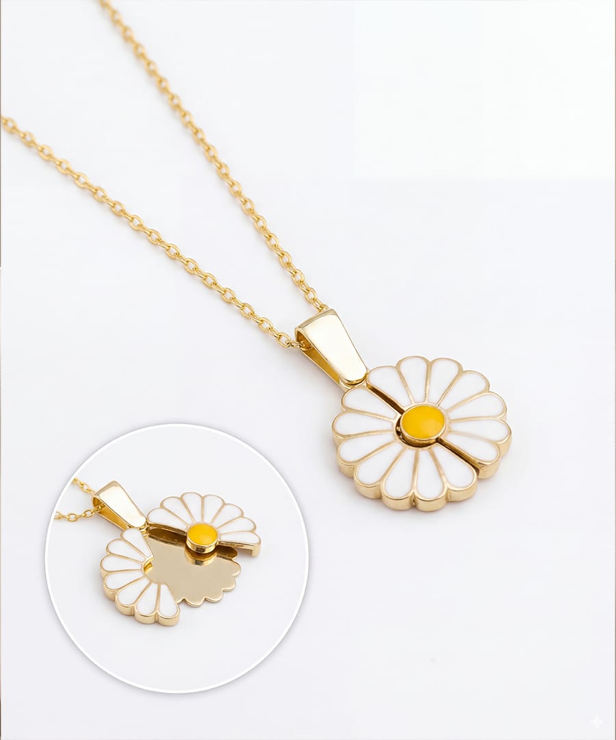 Daisy Locket Pendant Necklace