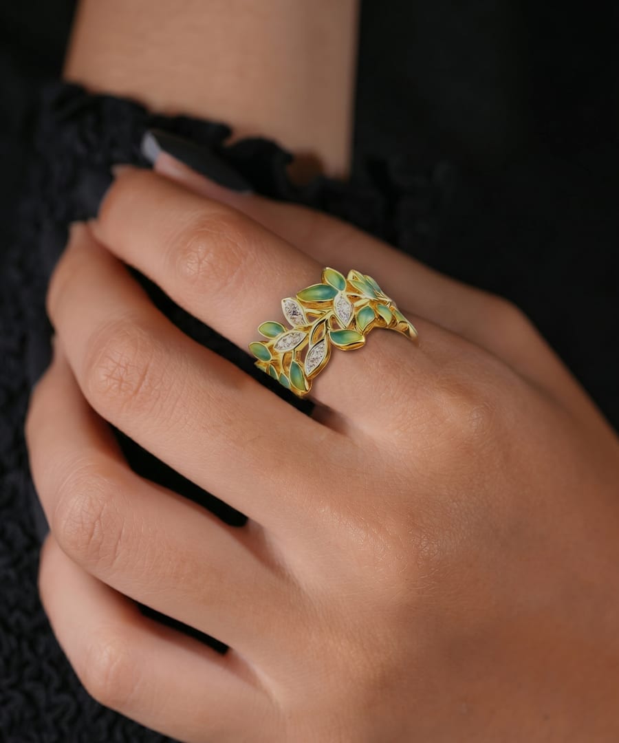 GOLD LEAF RING