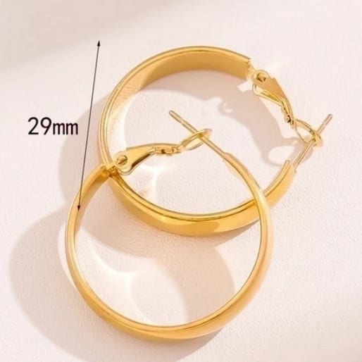 Spherical 18K Gold Plated Hoop Earrings