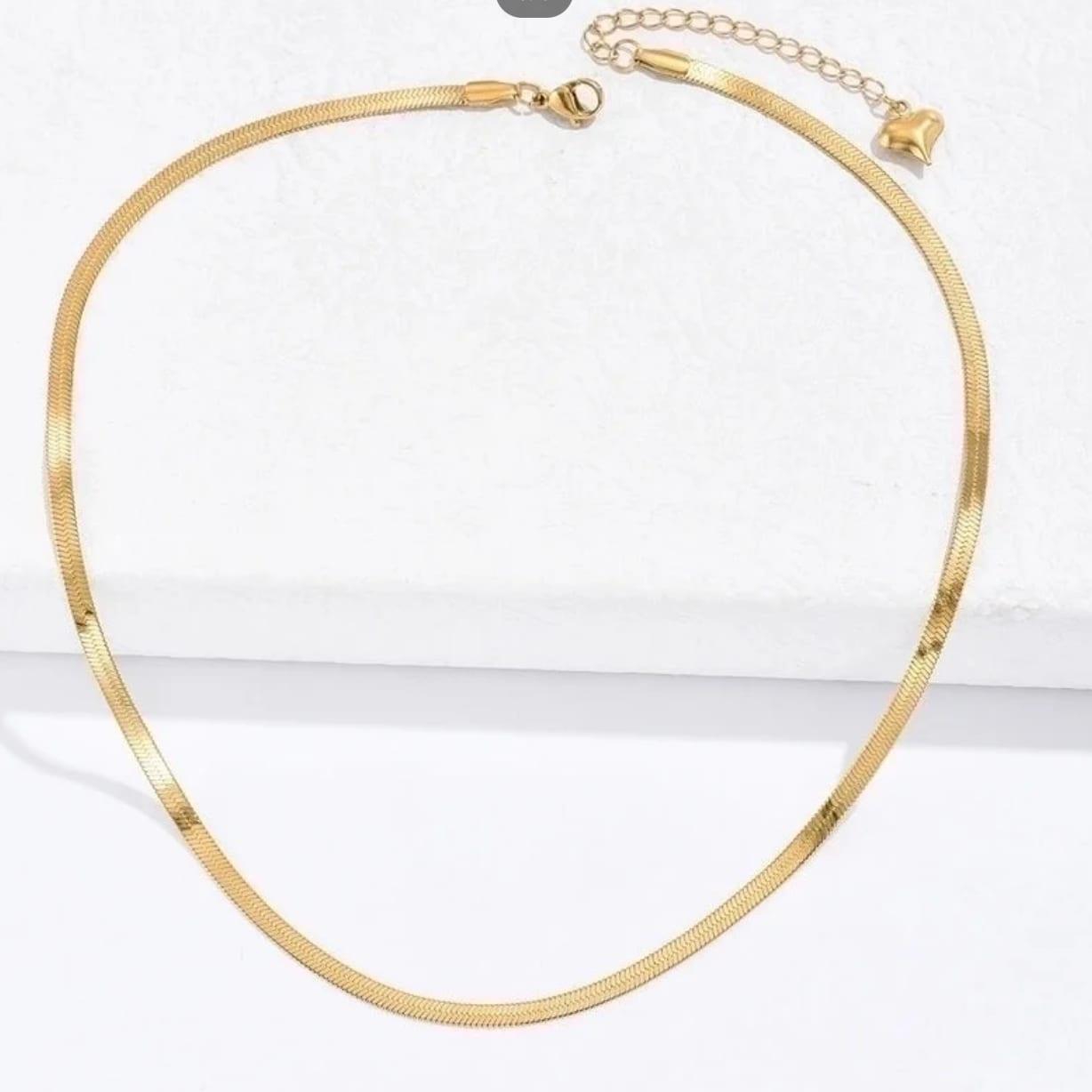 Herringbone Gold tone 18k Gold Plated Necklace