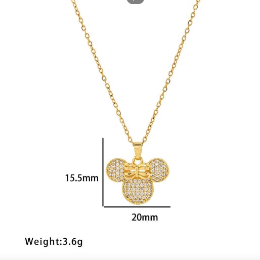 Minnie Mouse Bow Three-Pieces Jewelry Set