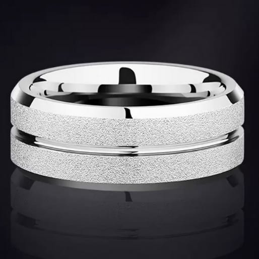 Textured Band with Polished Edges